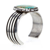 Heavy Sterling Silver Navajo Cuff Bracelet with Royston Turquoise