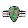 Heavy Sterling Silver Navajo Cuff Bracelet with Royston Turquoise