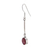 Simple Ruby Earrings in Sterling Silver