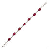 Ruby Link Bracelet in Sterling Silver