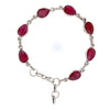 Ruby Link Bracelet in Sterling Silver