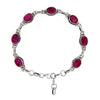 Ruby Link Bracelet in Sterling Silver v2