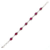 Ruby Link Bracelet in Sterling Silver v2