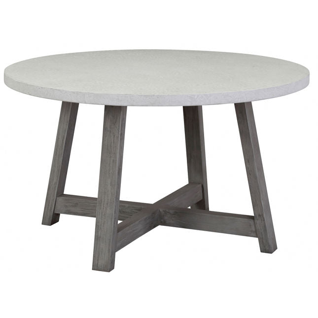 Round Dining Table with Embossed Top