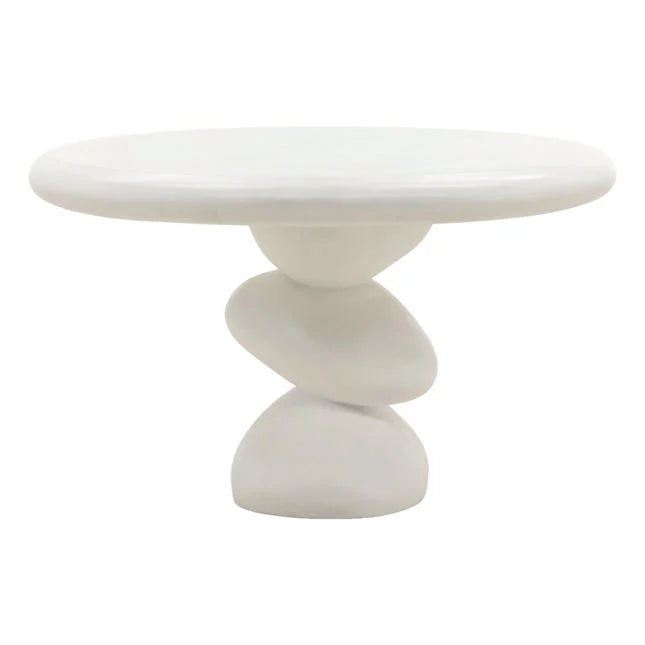 Serenade Outdoor Dining Table in White Concrete