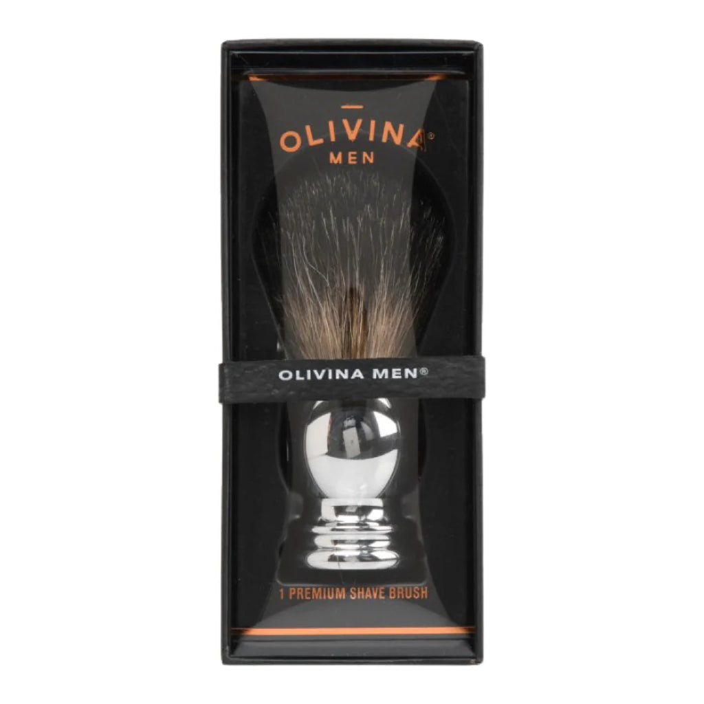 Barrel Oak Premium Shave Brush with Chrome Handle