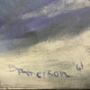 Vintage Blue Impressionist Acrylic Painting by B Emerson 1961