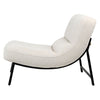 Modern Lounge Chair in Chenille Cotton Blend Upholstery