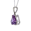 Rose de France Trilliant Cut AAA Amethyst Pendant Necklace