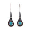 Unique Oxidized Sterling Silver Signity Crystal Earrings by Bora