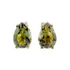 Astral Teardrops Moldavite Stud Earrings in solid 14K Gold
