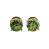 Starlight Moldavite Stud Earrings in Solid 14K Gold