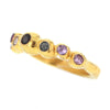 Tourmaline Rainbow Ring in 14K Gold Plated Sterling Silver Size 5.5