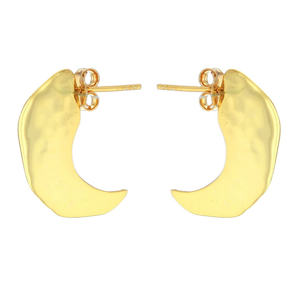 14K Hammered Gold Fill Chili Stud Earrings