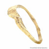 One of a Kind Italian Designer Hammered 14K Solid Yellow Gold Wedding Band Size 7