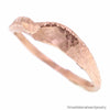 One of a Kind Italian Designer Hammered 14K Solid Rose Gold Wedding Band Size 7