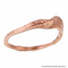 One of a Kind Italian Designer Hammered 14K Solid Rose Gold Wedding Band Size 7
