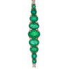 Faceted Emerald & Diamond Stack 14K Solid Gold Dangle Earrings