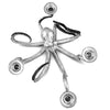 Four Taper Octopus Candelabra in Sterling Silver Pewter