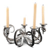 Four Taper Octopus Candelabra in Sterling Silver Pewter