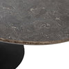 Eero Tulip Oval Dining Table with Inset Blue Stone Top & Black Base