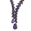 Amethyst & Marcasite Cascading Necklace in Sterling Silver