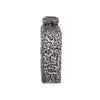 Square Mid Century Modern Black and White Lava Glaze Vase by Jopeko