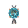 Brilliant Round Blue Quartz Sterling Silver Ring by Bora Size 7