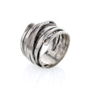 Sterling Silver Multi Wrap Around Band Artisan Ring