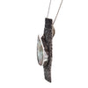 Oxidized Sterling Silver and Turquoise Pendant Necklace