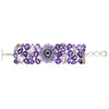 Stalactite & Faceted Amethyst and Quartz Sterling Silver Cuff Link Bracelet -v2