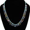 Multicolor Beryl Teeardrops & Microbeads Beaded Necklace