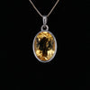 Brilliant Oval Citrine Pendant Necklace