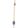Natural Blue Sapphire Gold Necklace 18K