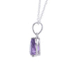 Petite Drop Amethyst Pendant Necklace