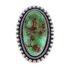 Massive Navajo Sterling Silver Ring with Royston Turquoise by E R B size 9