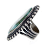 Massive Navajo Sterling Silver Ring with Royston Turquoise by E R B size 9
