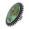 Massive Navajo Sterling Silver Ring with Royston Turquoise by E R B size 9