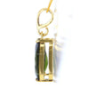Galactica Moldavite Pendant Necklace in 14K Solid Gold Setting