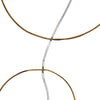 Onda Doppia Italian Designer Necklace in Hammered Silver & Brass