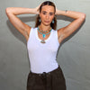 Citrine and Turquoise Runway Necklace
