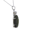 Raw Moldavite & Herkimer Diamond Necklace v2