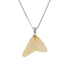 Stunning Natural Brazilian Opal Pendant Necklace on 18K White Gold Chain