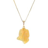 6 ct Australian Organic Opal Pendant & 3 Diamonds in Solid Gold