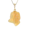 6 ct Australian Organic Opal Pendant & 3 Diamonds in Solid Gold