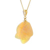 6 ct Australian Organic Opal Pendant & 3 Diamonds in Solid Gold
