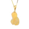 4 ct Australian Organic Opal Pendant on Solid Gold Chain