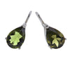 Venus Faceted Moldavite and Sterling Silver Earrings