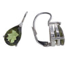 Venus Faceted Moldavite and Sterling Silver Earrings