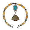Citrine and Turquoise Runway Necklace